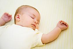 Baby in crib